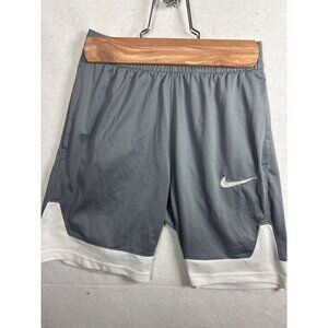 Nike Dri-Fit Mens Athletic Shorts M Gray & White